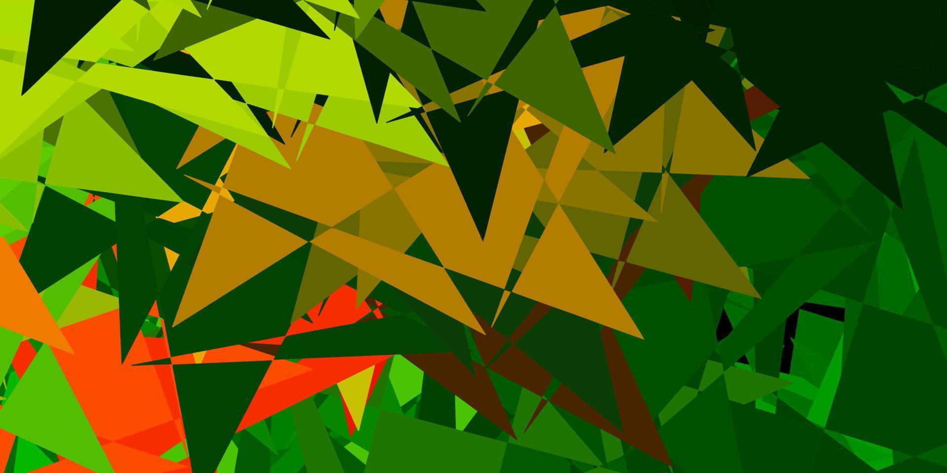 modèle vectoriel vert clair, rouge avec des formes polygonales.