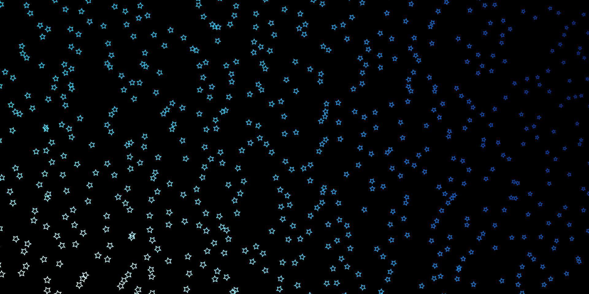 modèle vectoriel bleu foncé avec des étoiles au néon.