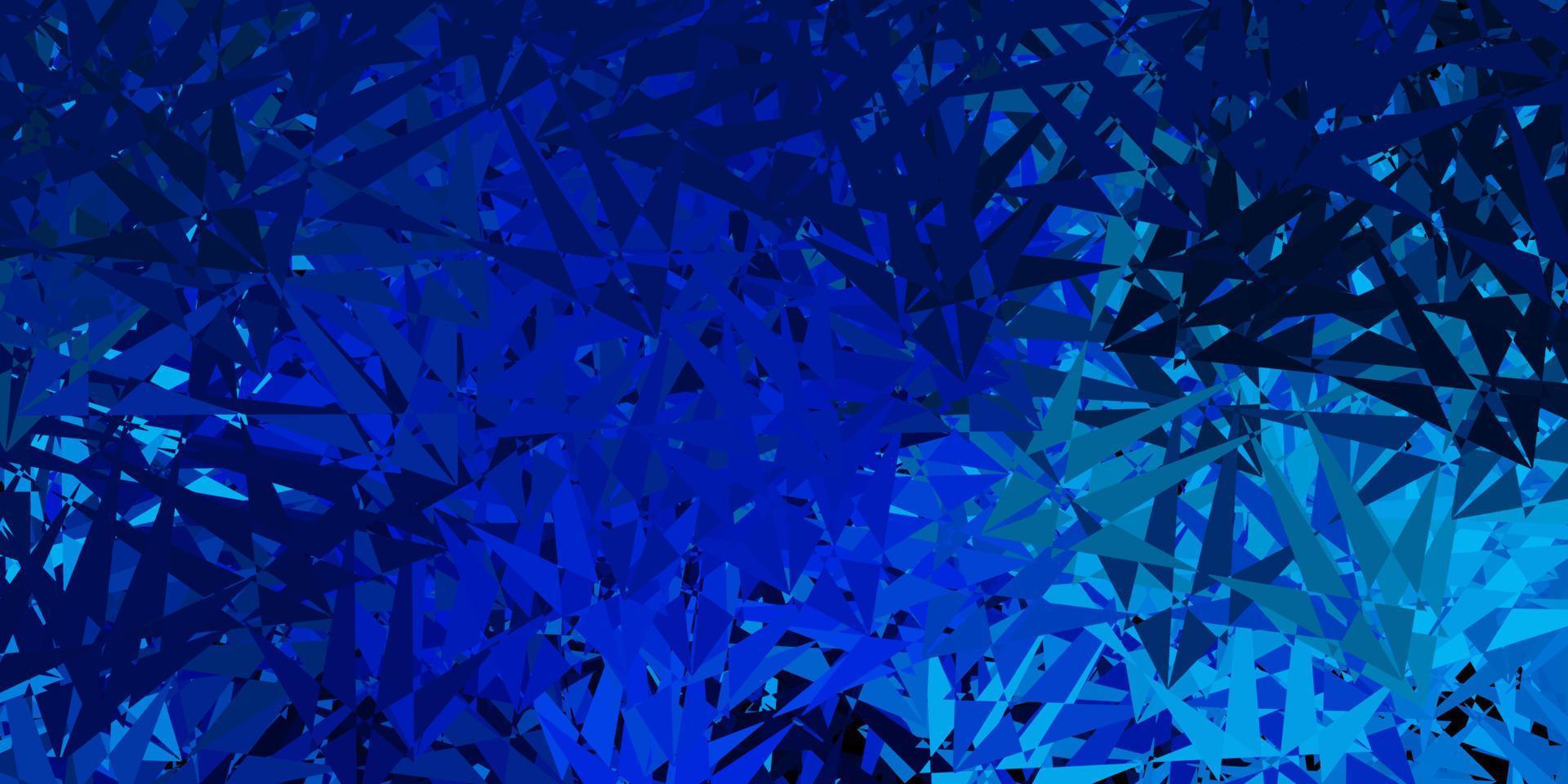 texture vectorielle bleu foncé et vert avec des triangles aléatoires. vecteur