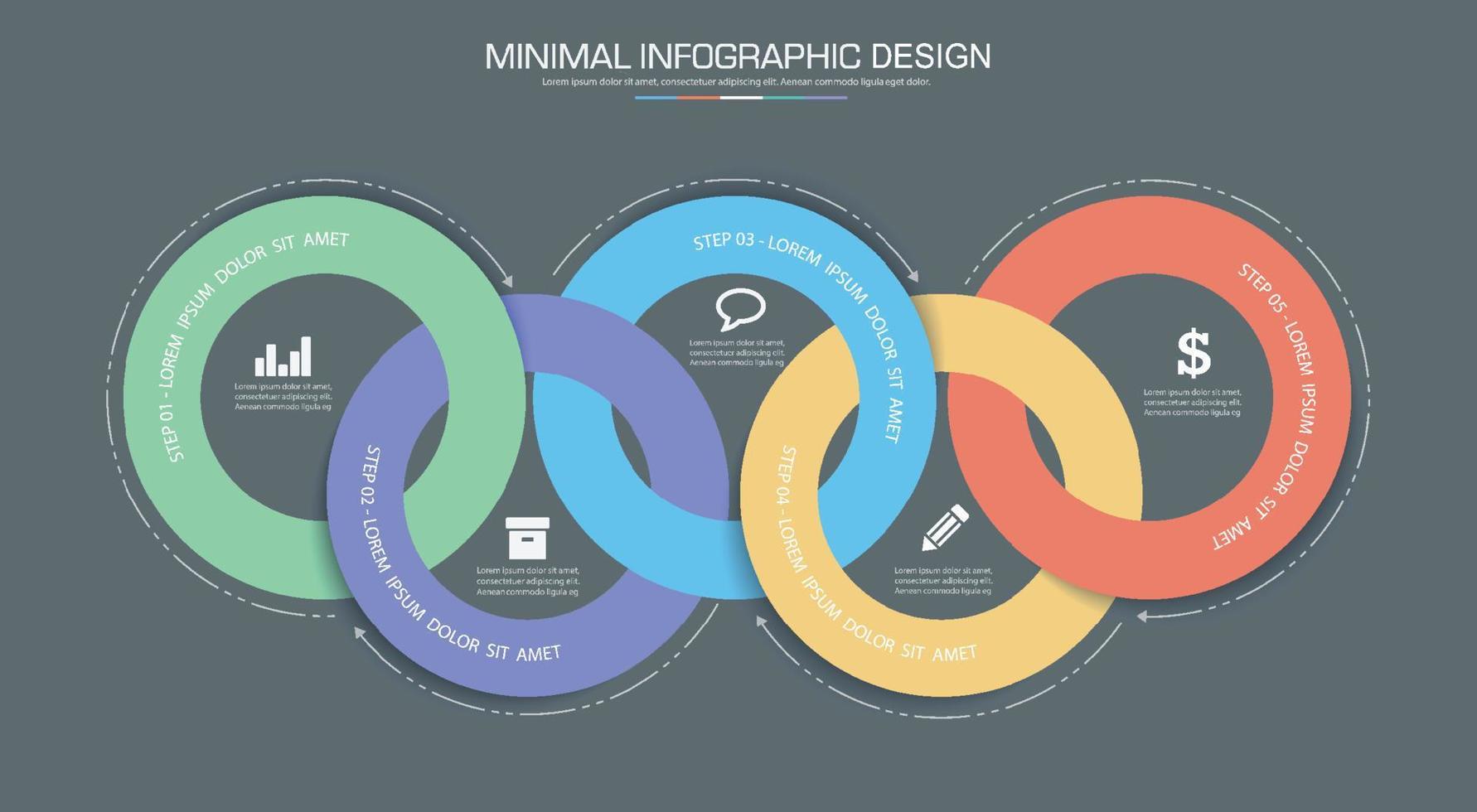 modèle d'infographie d'entreprise avec icône, illustration de conception vectorielle vecteur