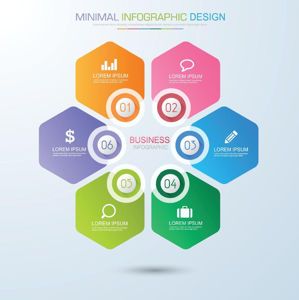 modèle d'infographie d'entreprise avec icône, illustration de conception vectorielle vecteur