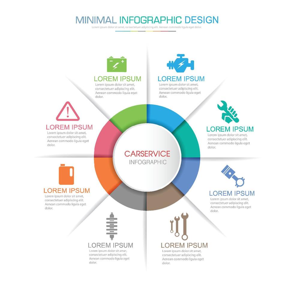 modèle d'infographie d'entreprise avec icône, illustration de conception vectorielle vecteur