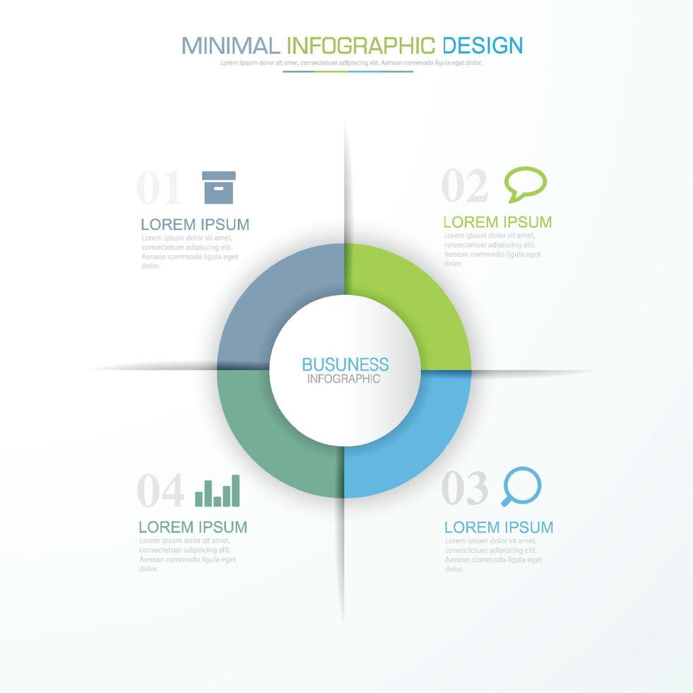 modèle d'infographie d'entreprise avec icône, illustration de conception vectorielle vecteur