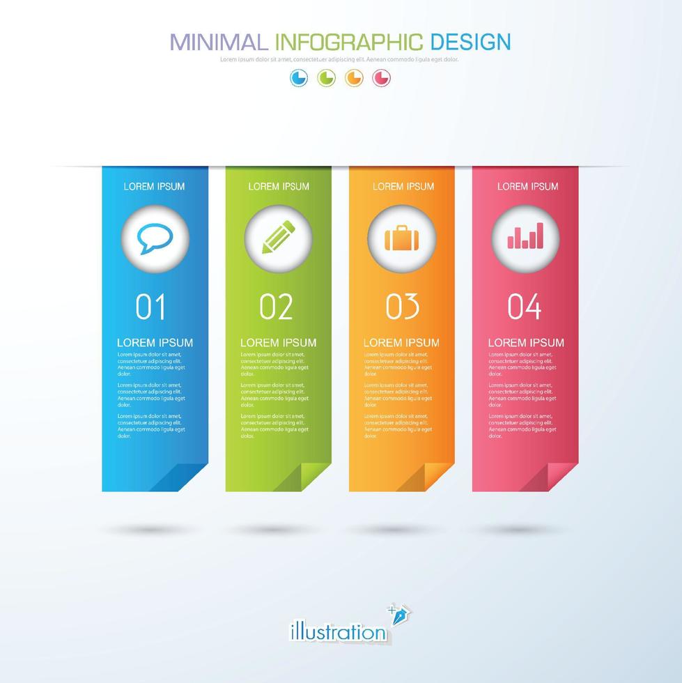 modèle d'infographie d'entreprise avec icône, illustration de conception vectorielle vecteur