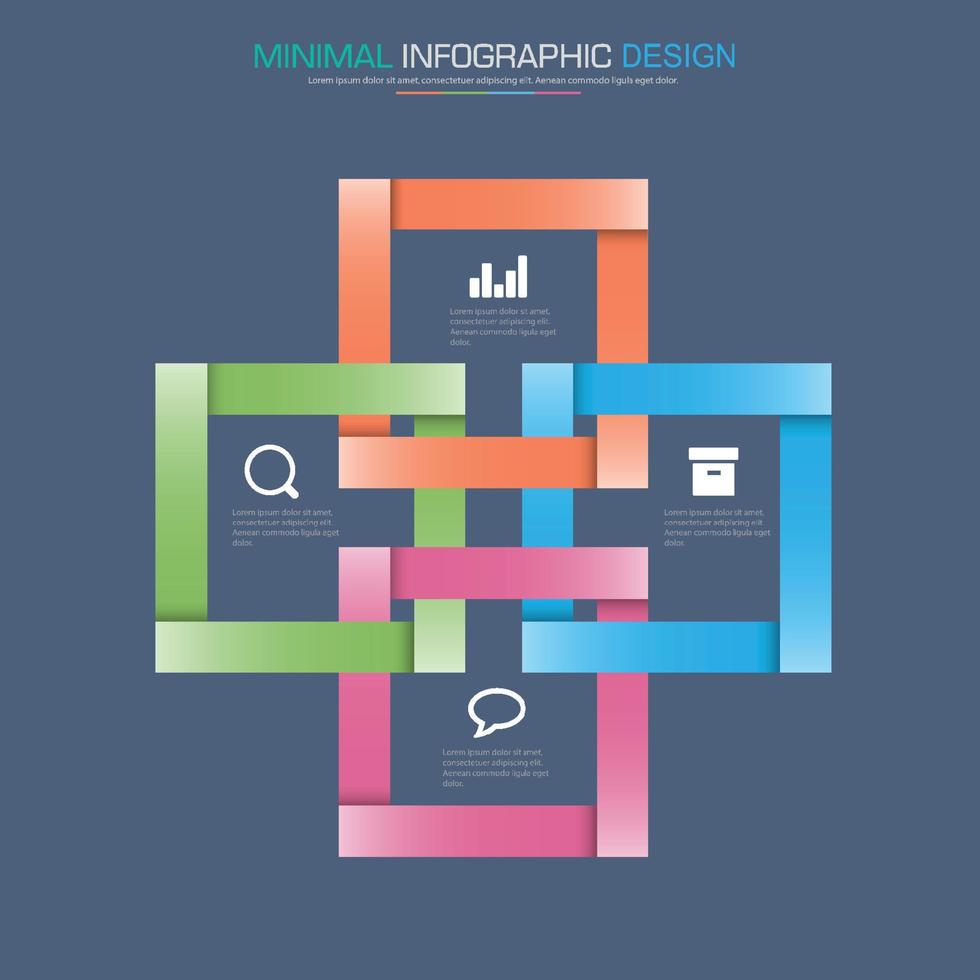 modèle d'infographie d'entreprise avec icône, illustration de conception vectorielle vecteur