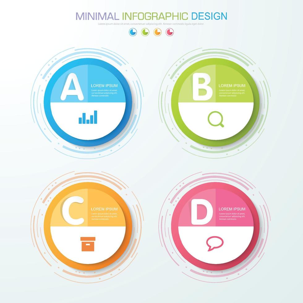 modèle d'infographie d'entreprise avec icône, illustration de conception vectorielle vecteur