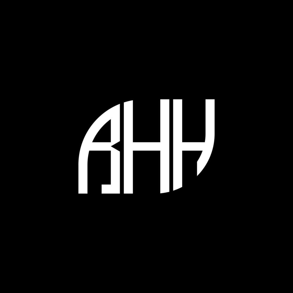 création de logo de lettre rhh sur fond noir. concept de logo de lettre initiales créatives rhh. conception de lettre rhh. vecteur
