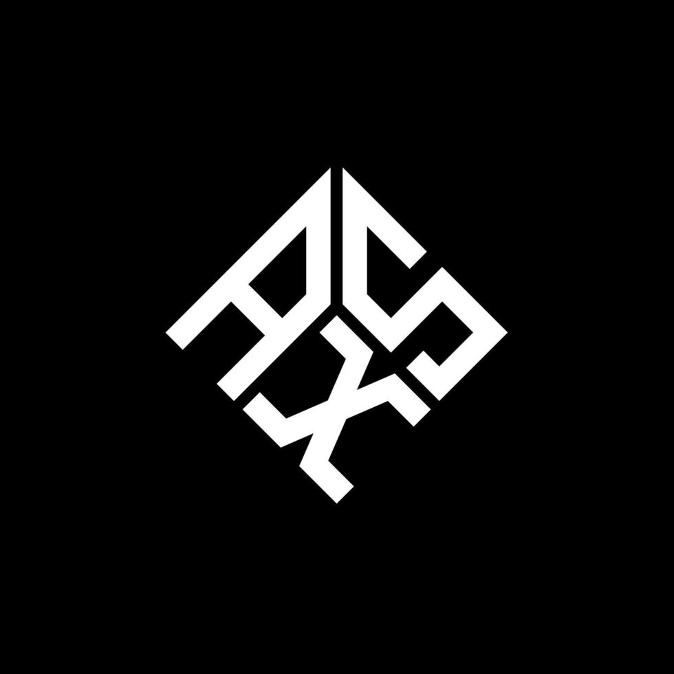 création de logo de lettre axs sur fond noir. concept de logo de lettre initiales créatives axs. conception de lettre haches. vecteur