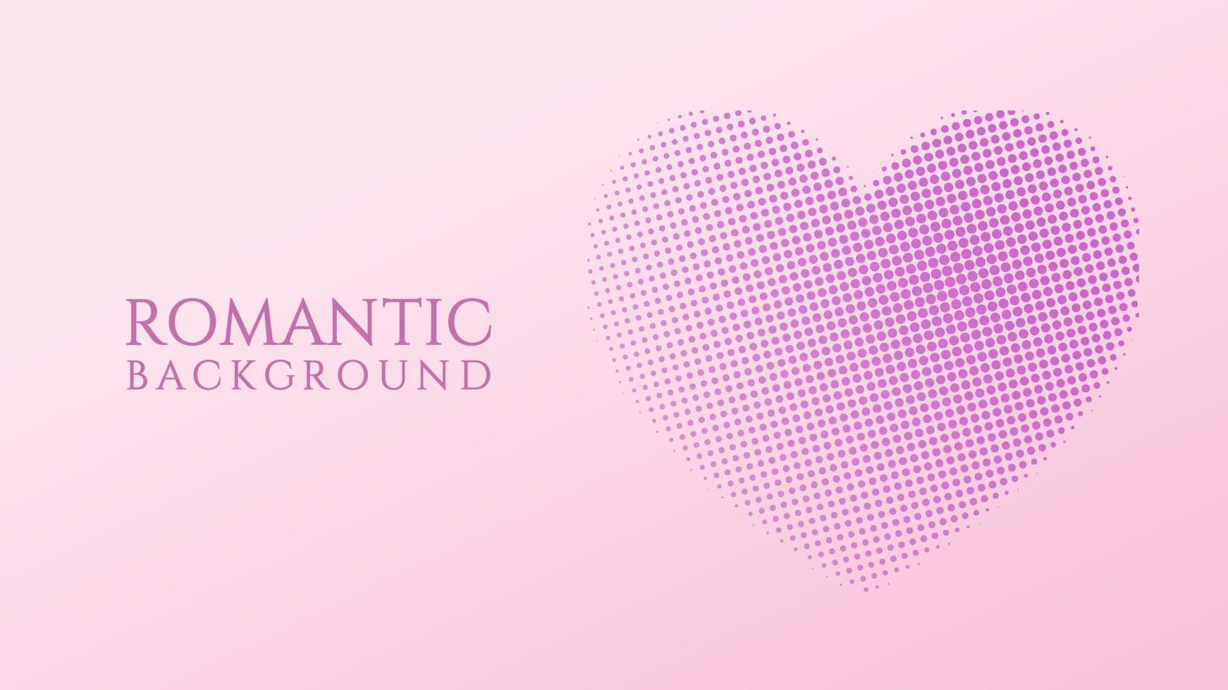 modèle de conception d'arrière-plan en demi-teinte avec élément en forme de coeur, pop art, illustration de motif de points abstraits, texture rétro, dégradé violet rose, couleurs romantiques, saint valentin, à pois, à pois vecteur