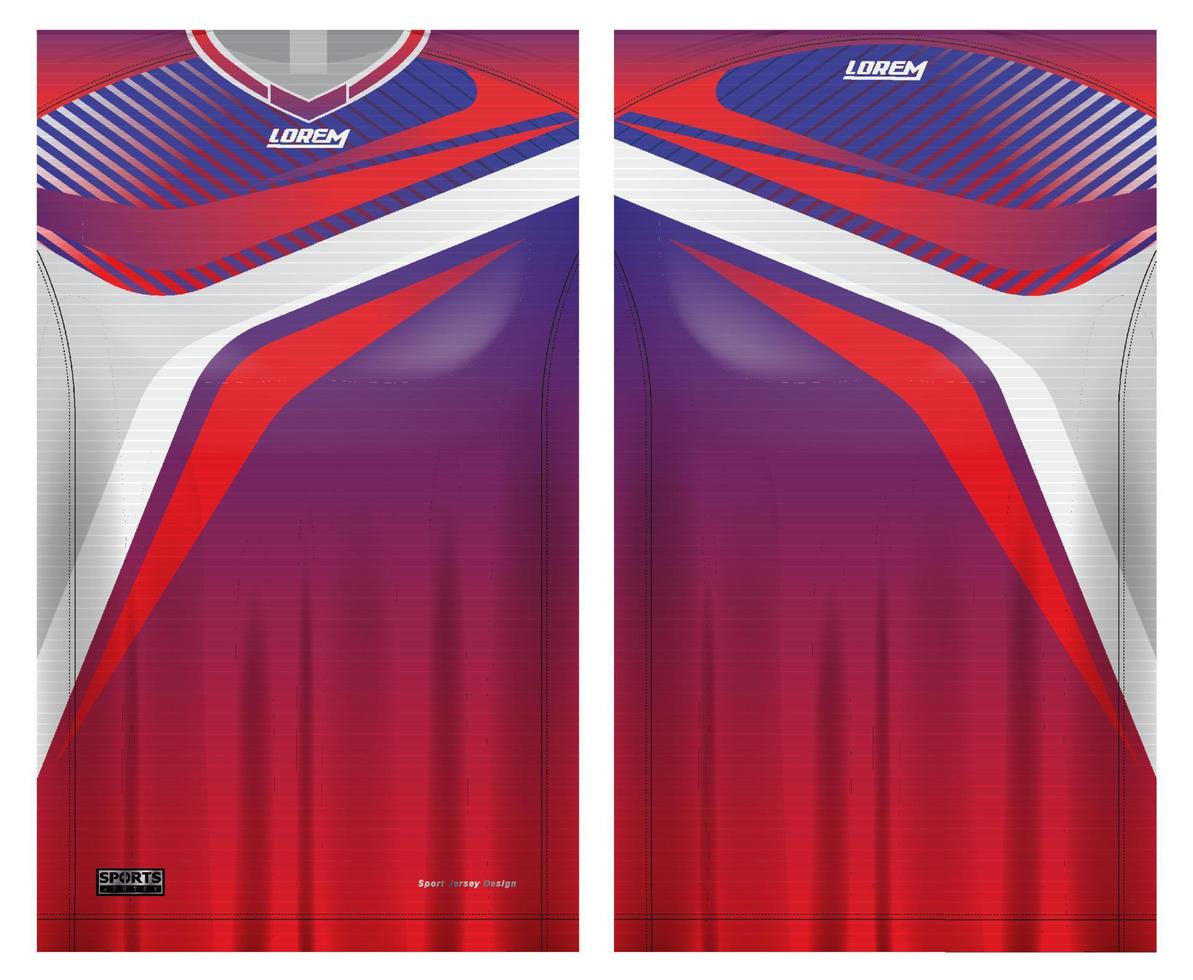 conception de modèle de chemise de sport en jersey pour le sport de football, basket-ball, uniforme de course en vue de face, vue de dos. vecteur de maquette de chemise, conception très simple et facile à personnaliser