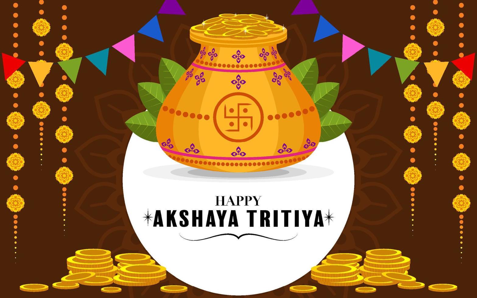 festival religieux indien akshaya tritiya vecteur
