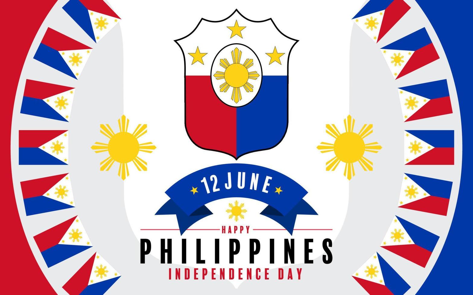 jour de l'indépendance des philippines vecteur