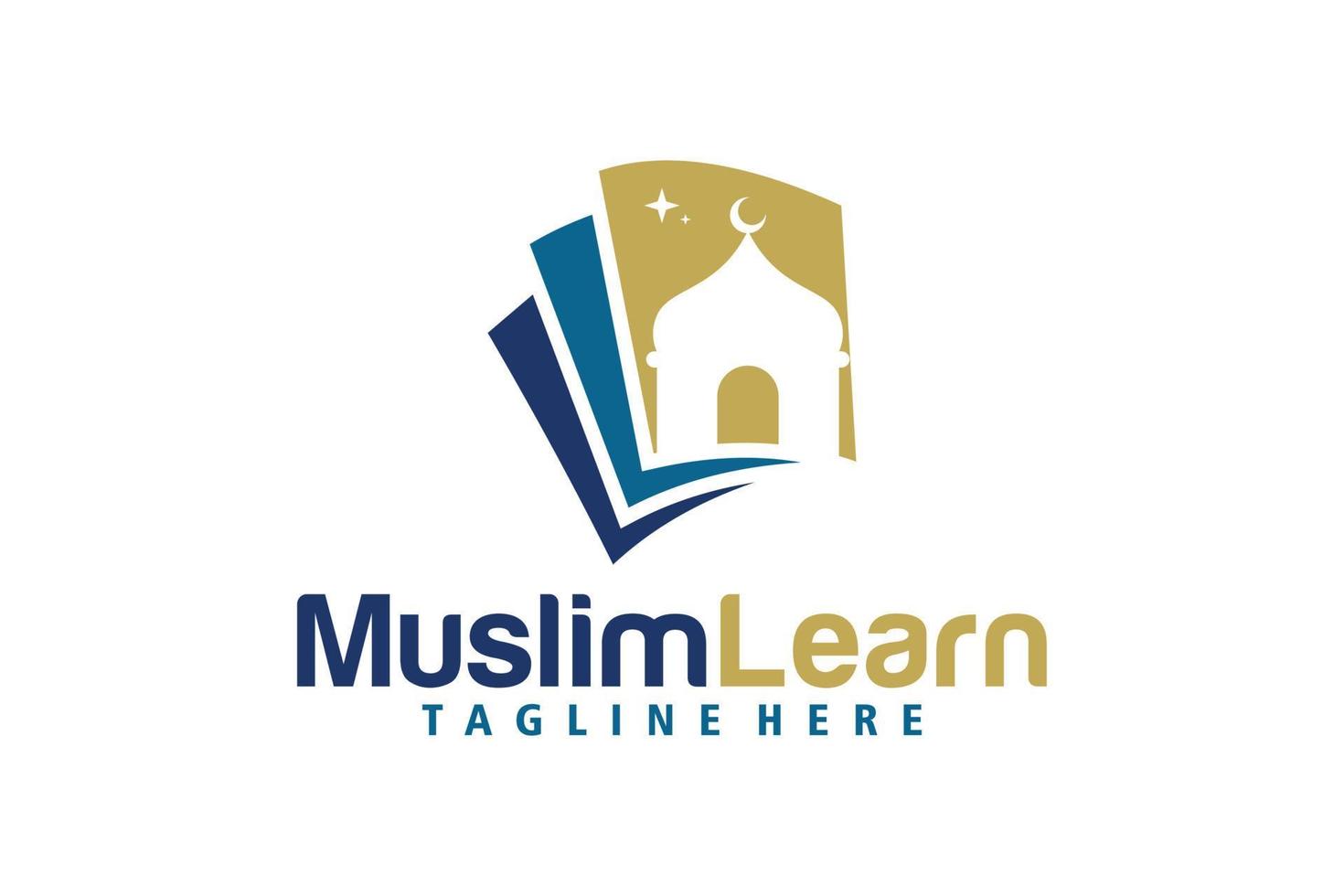 musulman apprendre logo icône vecteur