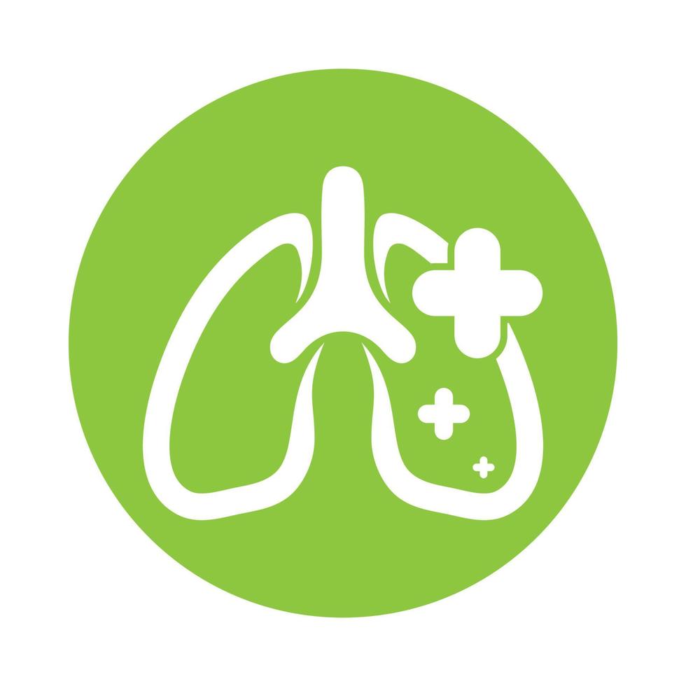 vecteur de conception de logo pulmonaire pour votre entreprise