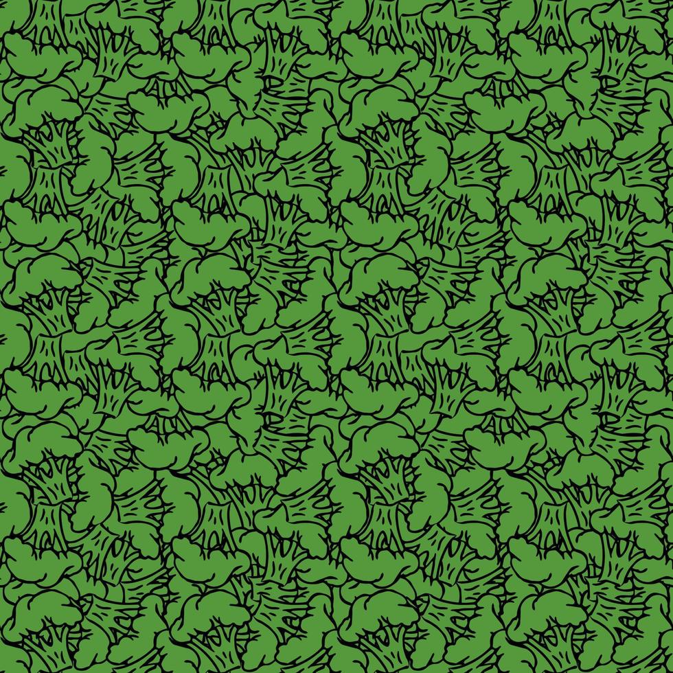 motif de brocoli sans soudure. doodle vector icônes de brocoli vert. motif de brocoli vert vintage. nourriture saine