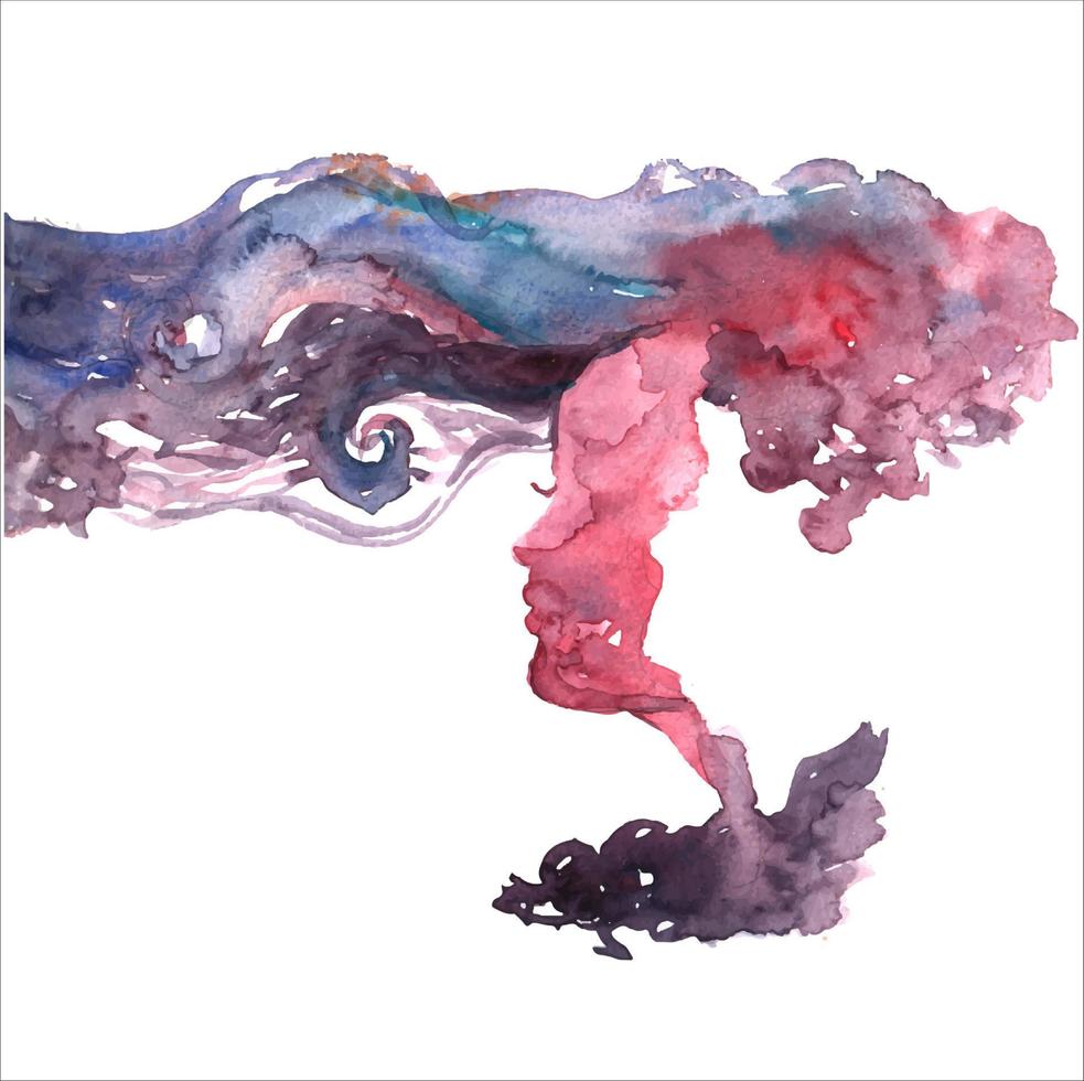 illustration peinture abstraite couleur de l'eau de la beauté des femmes vecteur