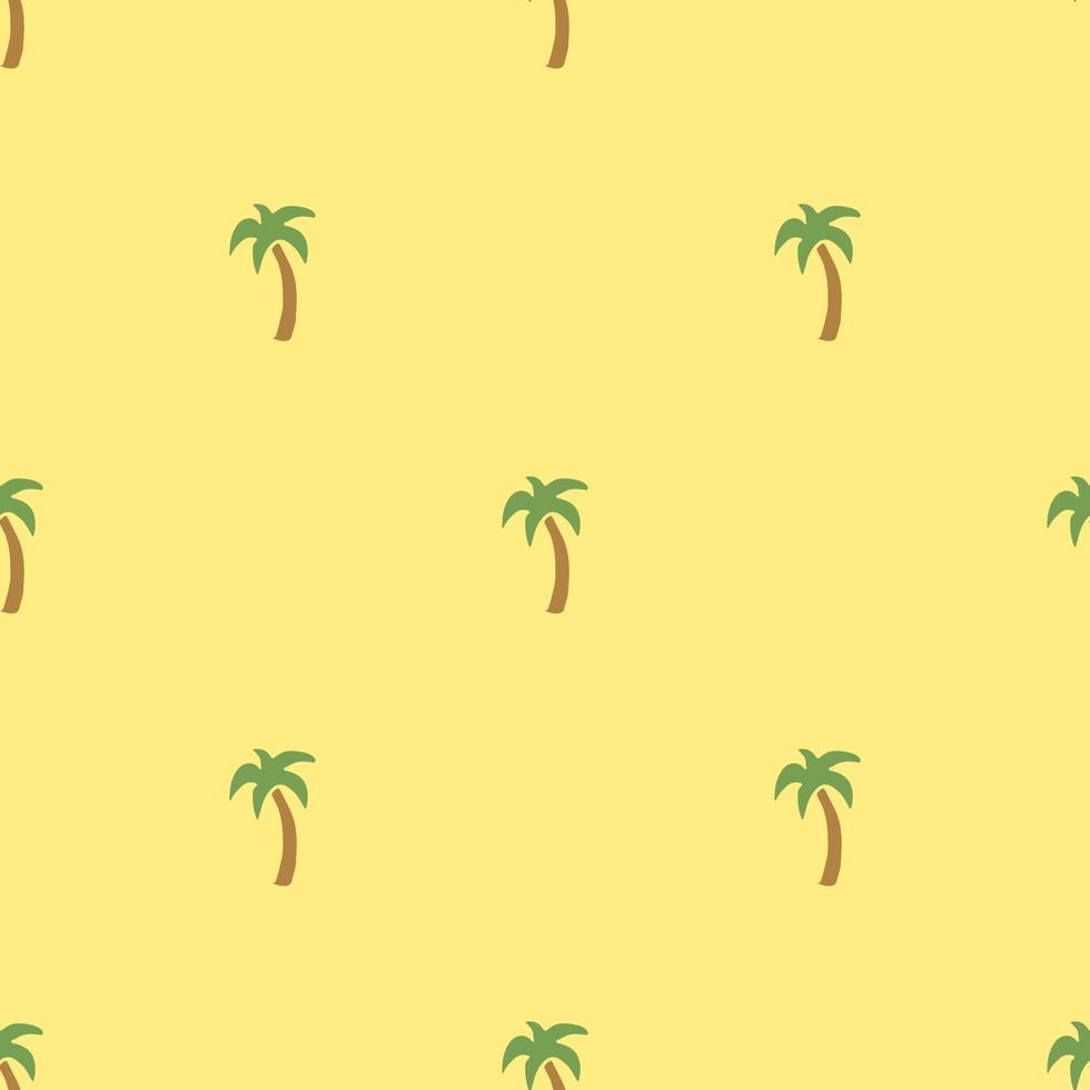 motif de paume sans soudure. fond de palmier coloré. motif tropique doodle avec palmiers verts. motif de palmiers vintage vecteur