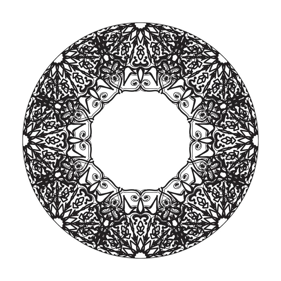 vecteur rond cercle abstrait. style mandala.