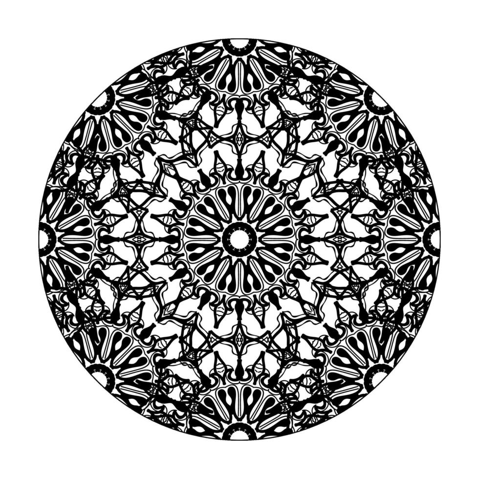 mandala dessiné à la main. décoration en ornement de doodle oriental ethnique. vecteur