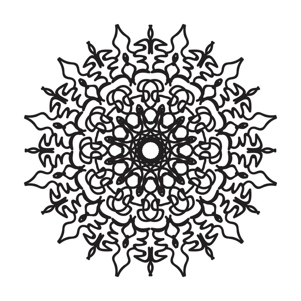 mandala dessiné à la main. décoration en ornement de doodle oriental ethnique. vecteur