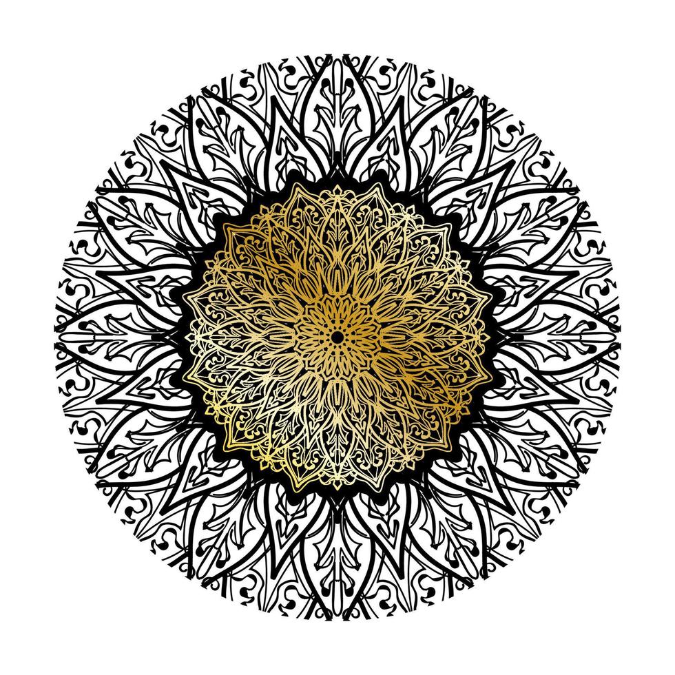 vecteur rond cercle abstrait. style mandala de luxe.