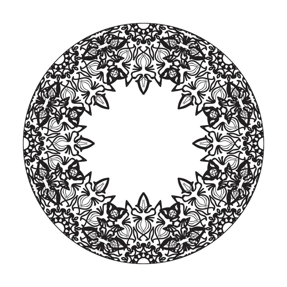 mandala dessiné à la main. décoration en ornement de doodle oriental ethnique. vecteur