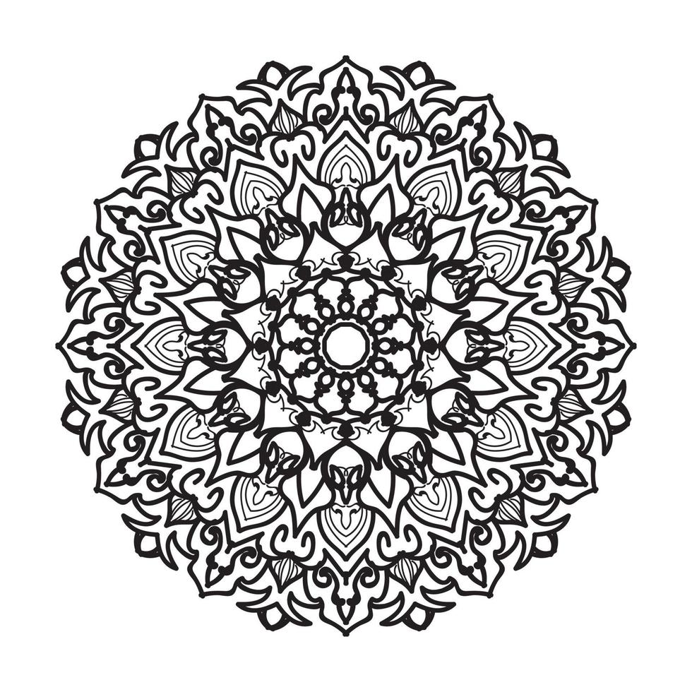 mandala dessiné à la main. décoration en ornement de doodle oriental ethnique. vecteur