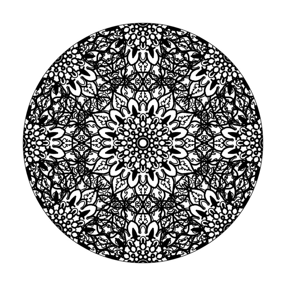 mandala dessiné à la main. décoration en ornement de doodle oriental ethnique. vecteur