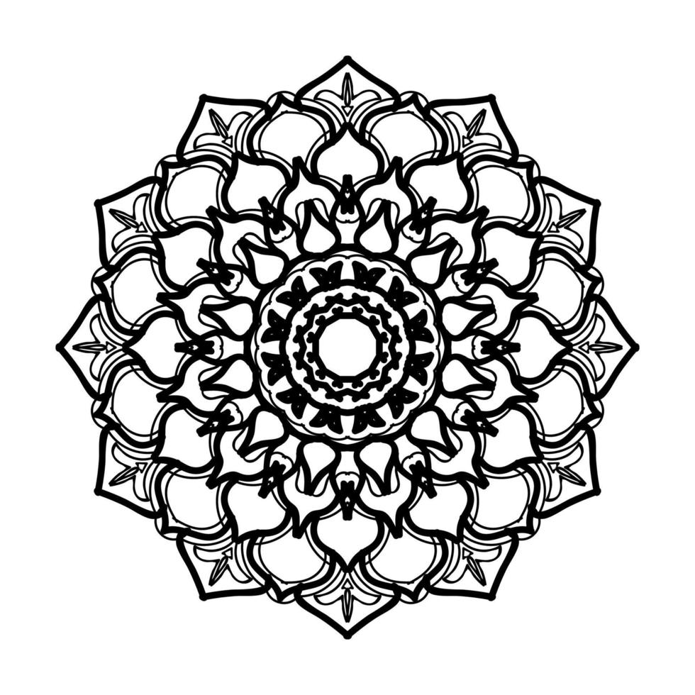 mandala dessiné à la main. décoration en ornement de doodle oriental ethnique. vecteur