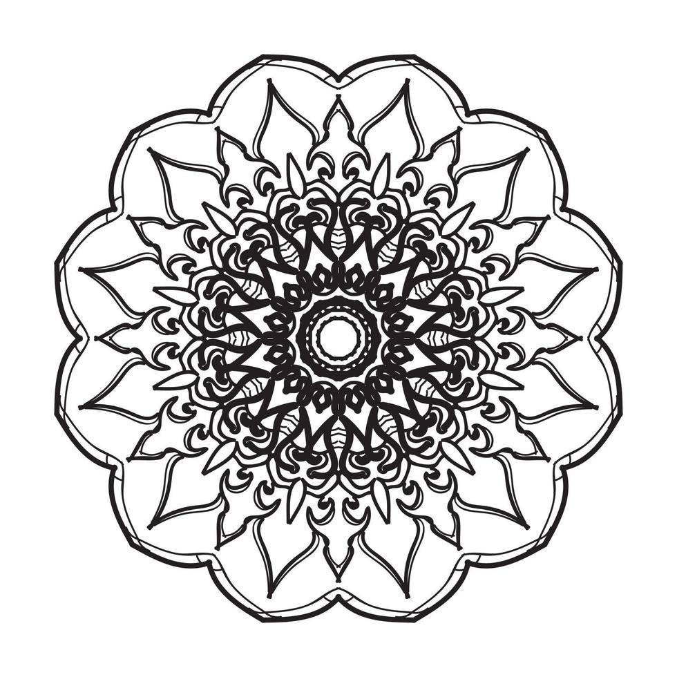 mandala dessiné à la main. décoration en ornement de doodle oriental ethnique. vecteur