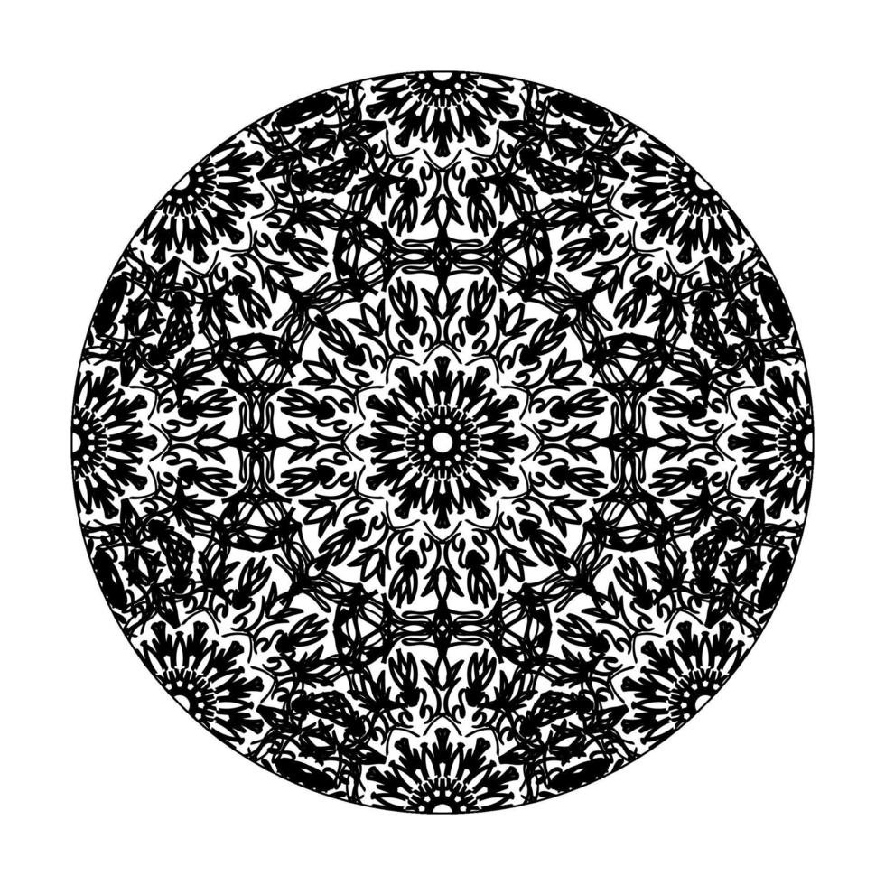 mandala dessiné à la main. décoration en ornement de doodle oriental ethnique. vecteur