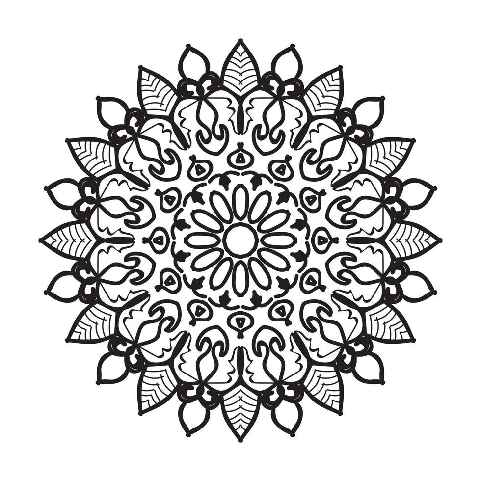 mandala dessiné à la main. décoration en ornement de doodle oriental ethnique. vecteur