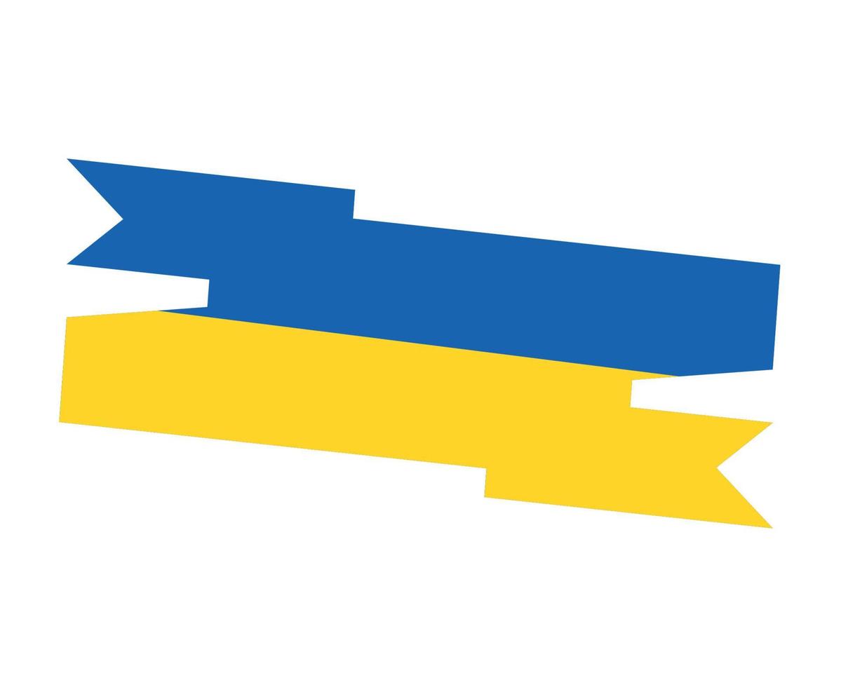 ukraine drapeau emblème ruban national europe symbole conception vecteur illustration abstraite