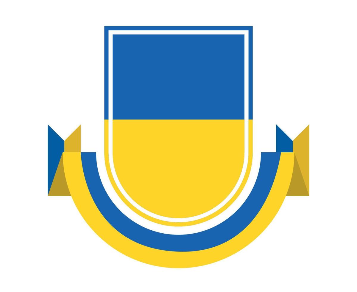 ukraine emblème ruban conception drapeau national europe symbole abstrait illustration vectorielle vecteur