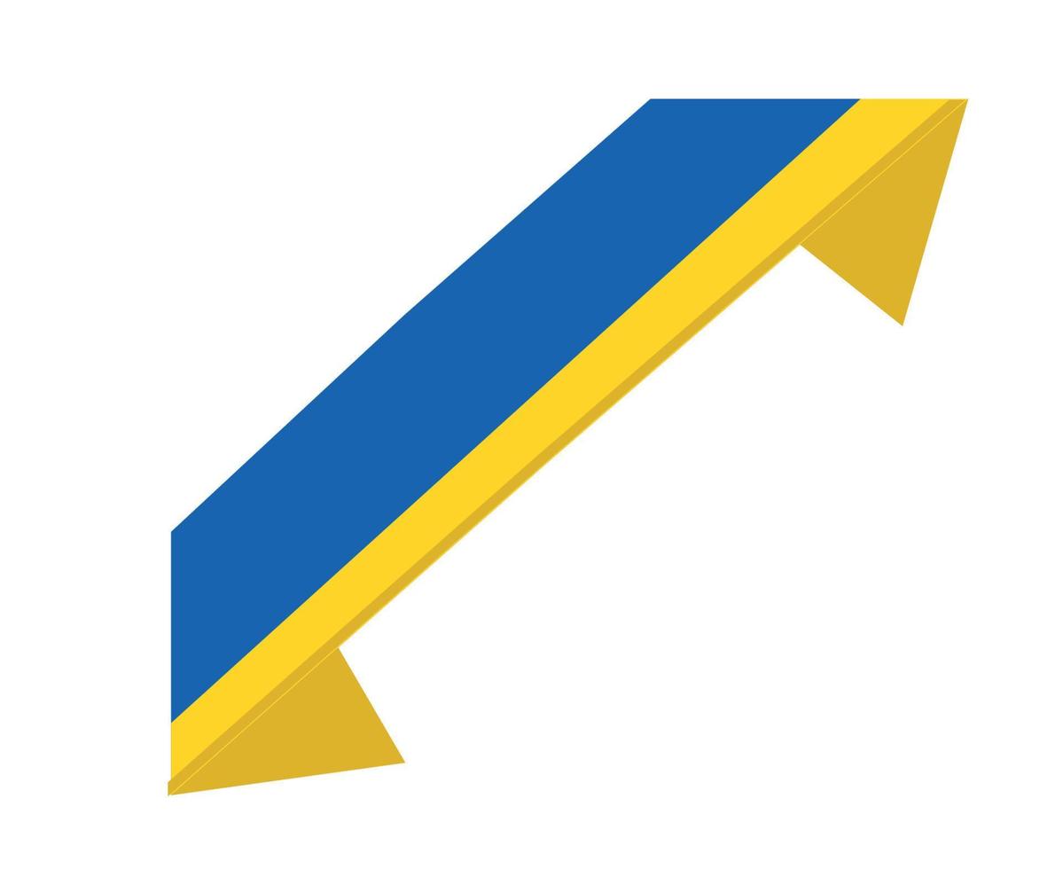 ukraine ruban emblème drapeau symbole abstrait national europe vecteur conception