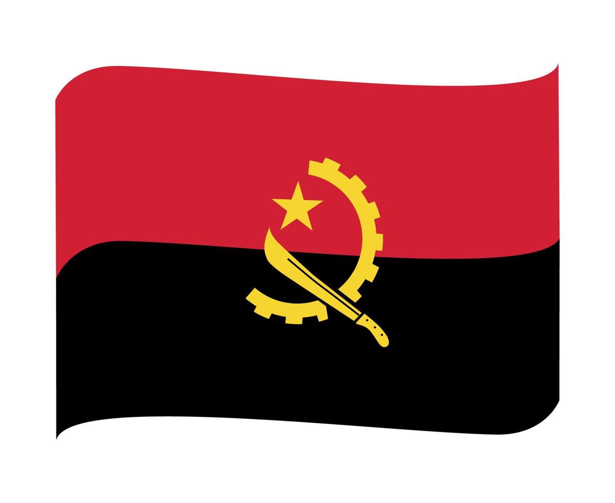 drapeau angola national afrique emblème ruban icône illustration vectorielle élément de conception abstraite vecteur