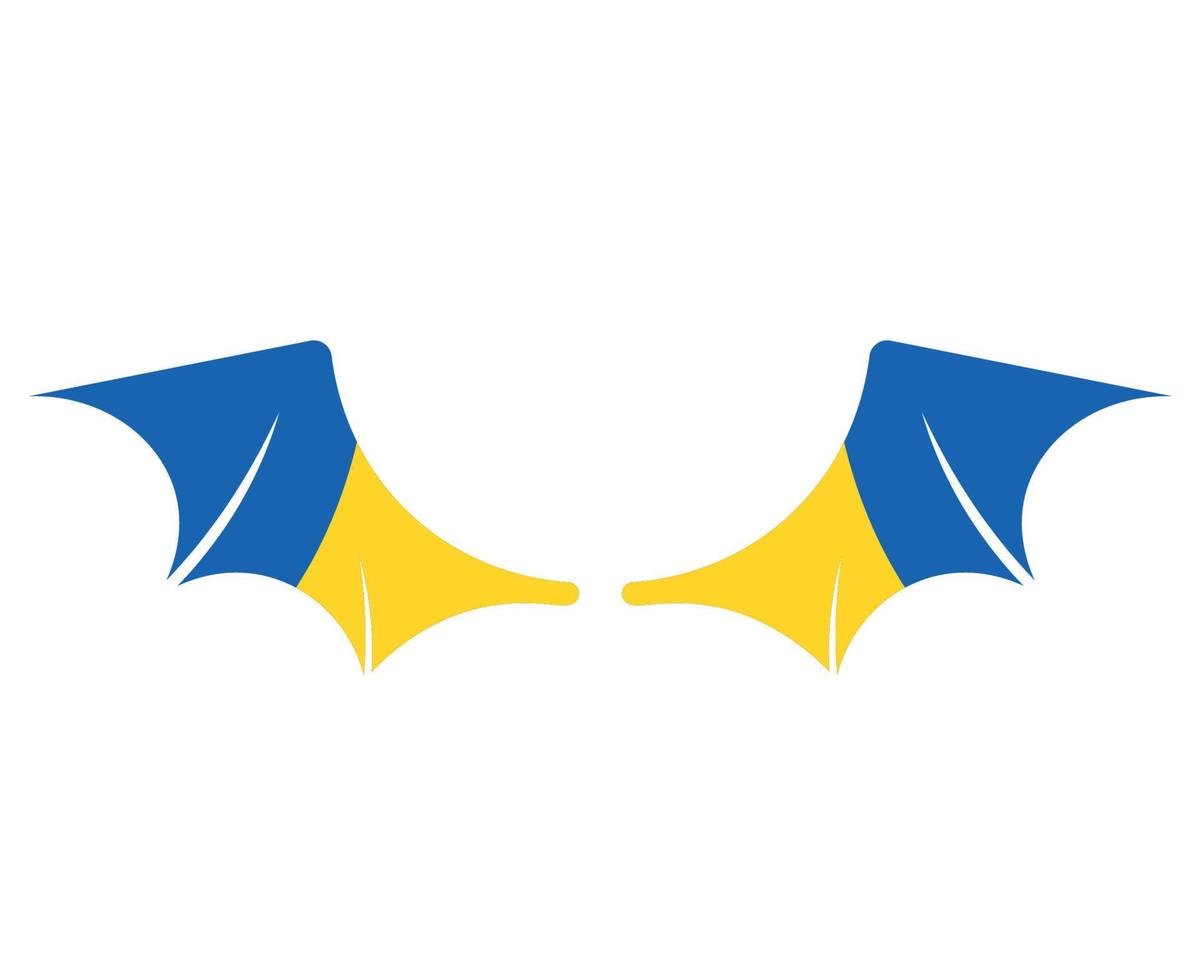 ukraine drapeau emblème symbole ailes national europe abstract vector illustration design