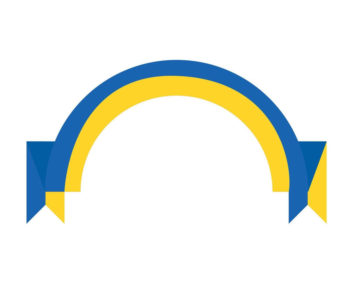 ukraine drapeau emblème ruban symbole abstrait national europe vecteur conception