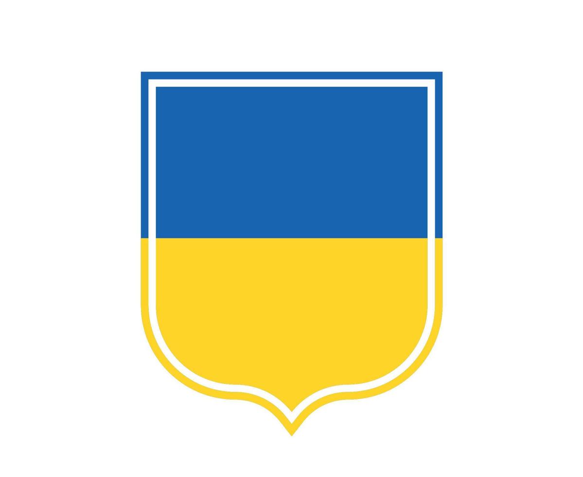 Ukraine emblème design drapeau national europe symbole abstrait illustration vectorielle vecteur