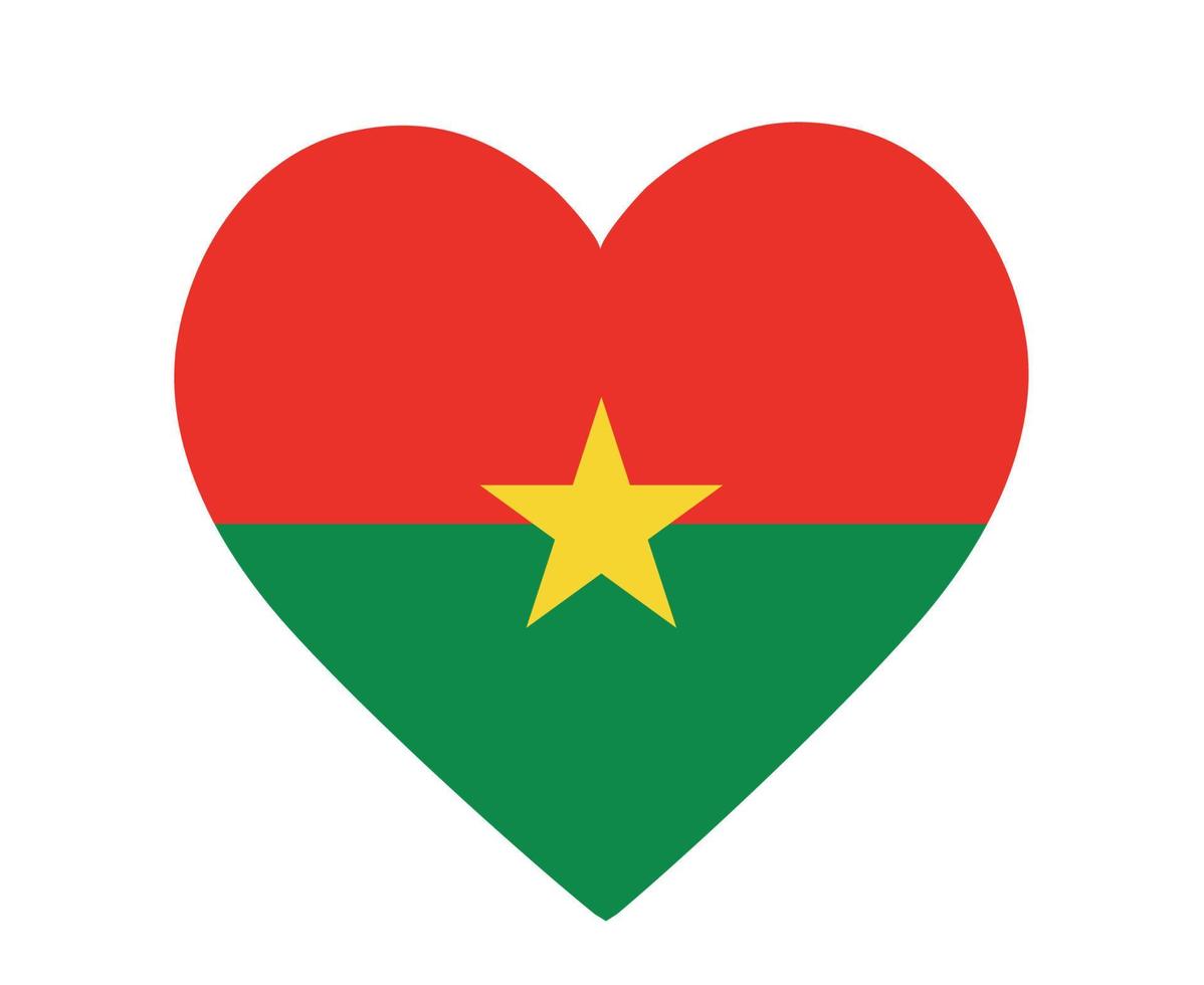 burkina faso drapeau national afrique emblème coeur icône illustration  vectorielle élément de conception abstraite 7703393 Art vectoriel chez  Vecteezy