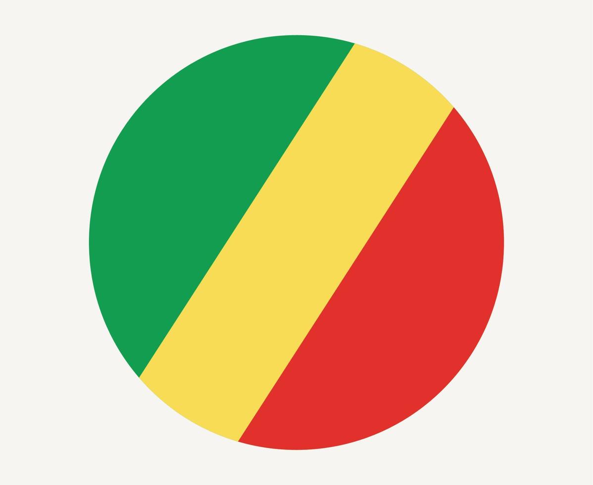 drapeau de la république du congo emblème national de l'afrique icône illustration vectorielle élément de conception abstraite vecteur