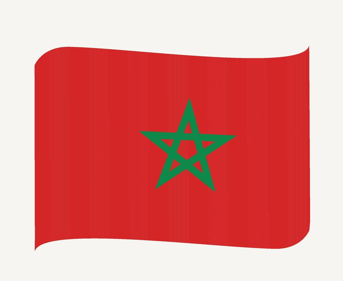 Maroc drapeau national afrique emblème ruban icône illustration vectorielle élément de conception abstraite vecteur