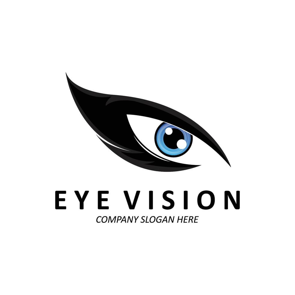 création de logo yeux, vision du monde, illustration vectorielle d'organes vecteur