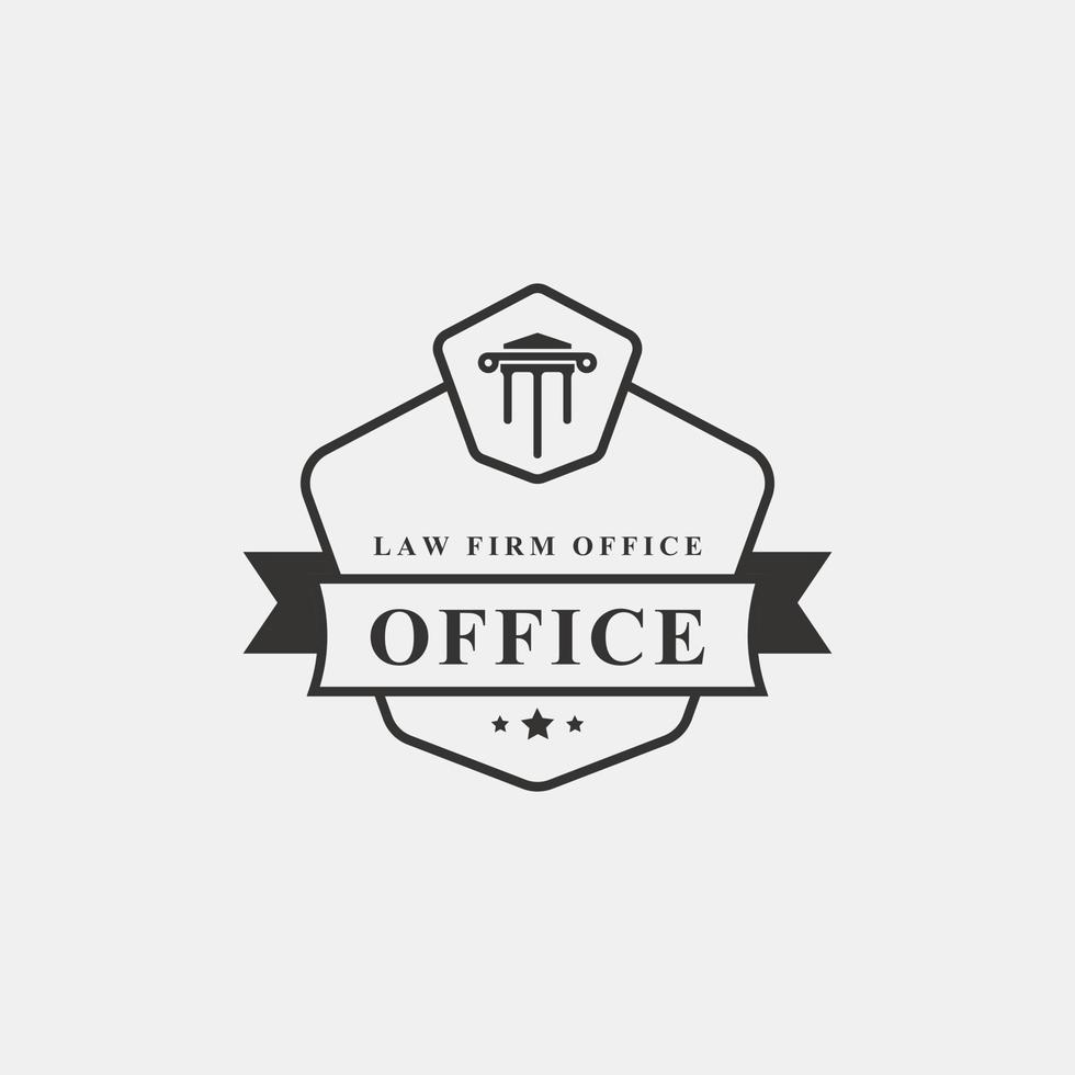 insigne rétro vintage avocat cabinet d'avocats logo vector design inspiration