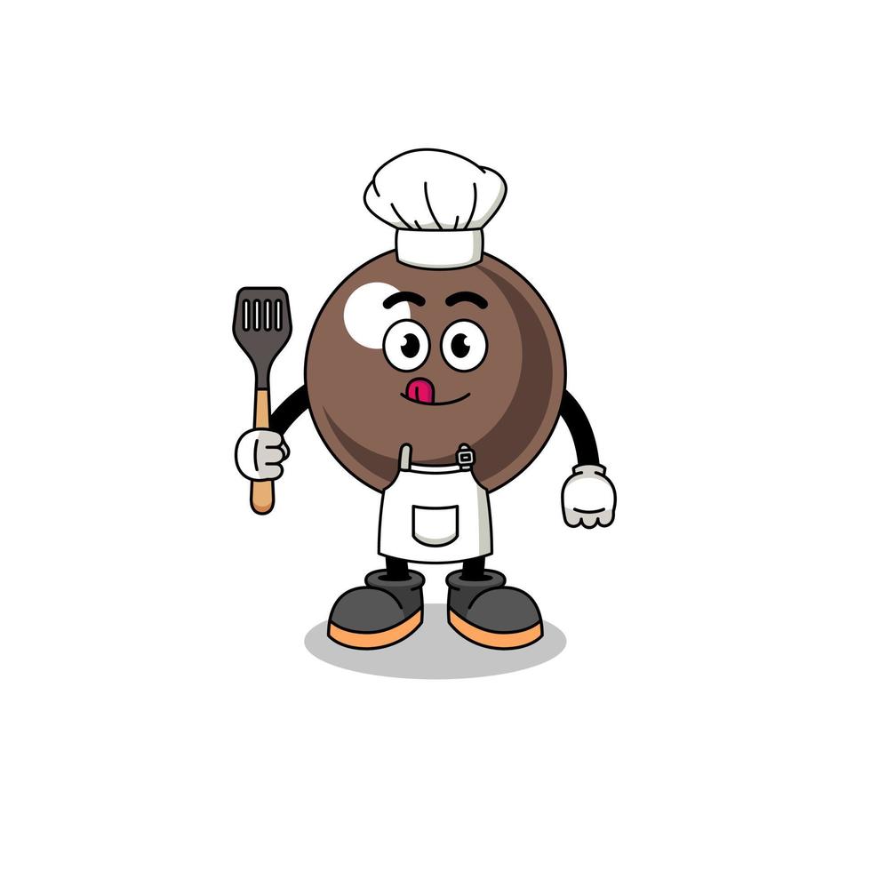 mascotte illustration du chef perle de tapioca vecteur