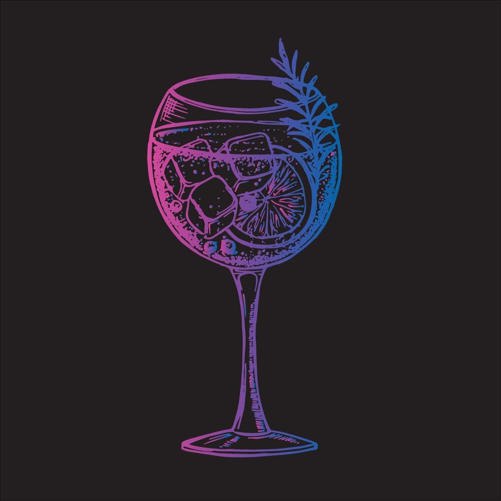 cocktails alcoolisés, illustrations dessinées à la main. vecteur
