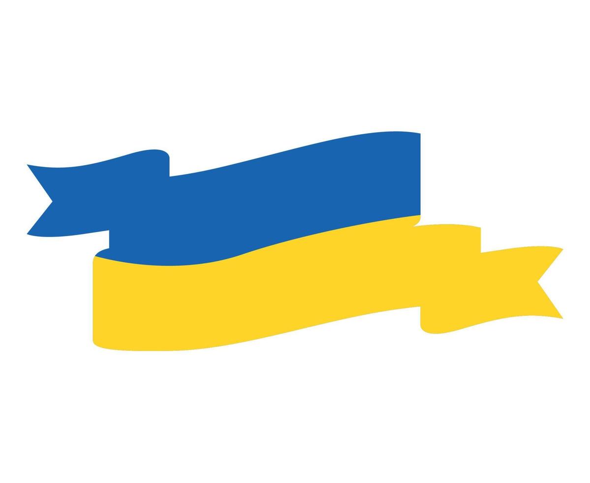 ukraine ruban drapeau emblème national europe conception symbole vecteur illustration abstraite