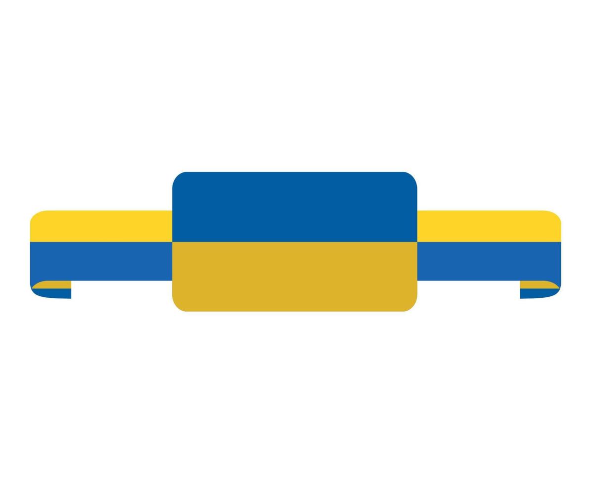 Ukraine emblème ruban drapeau symbole abstrait national europe vecteur conception