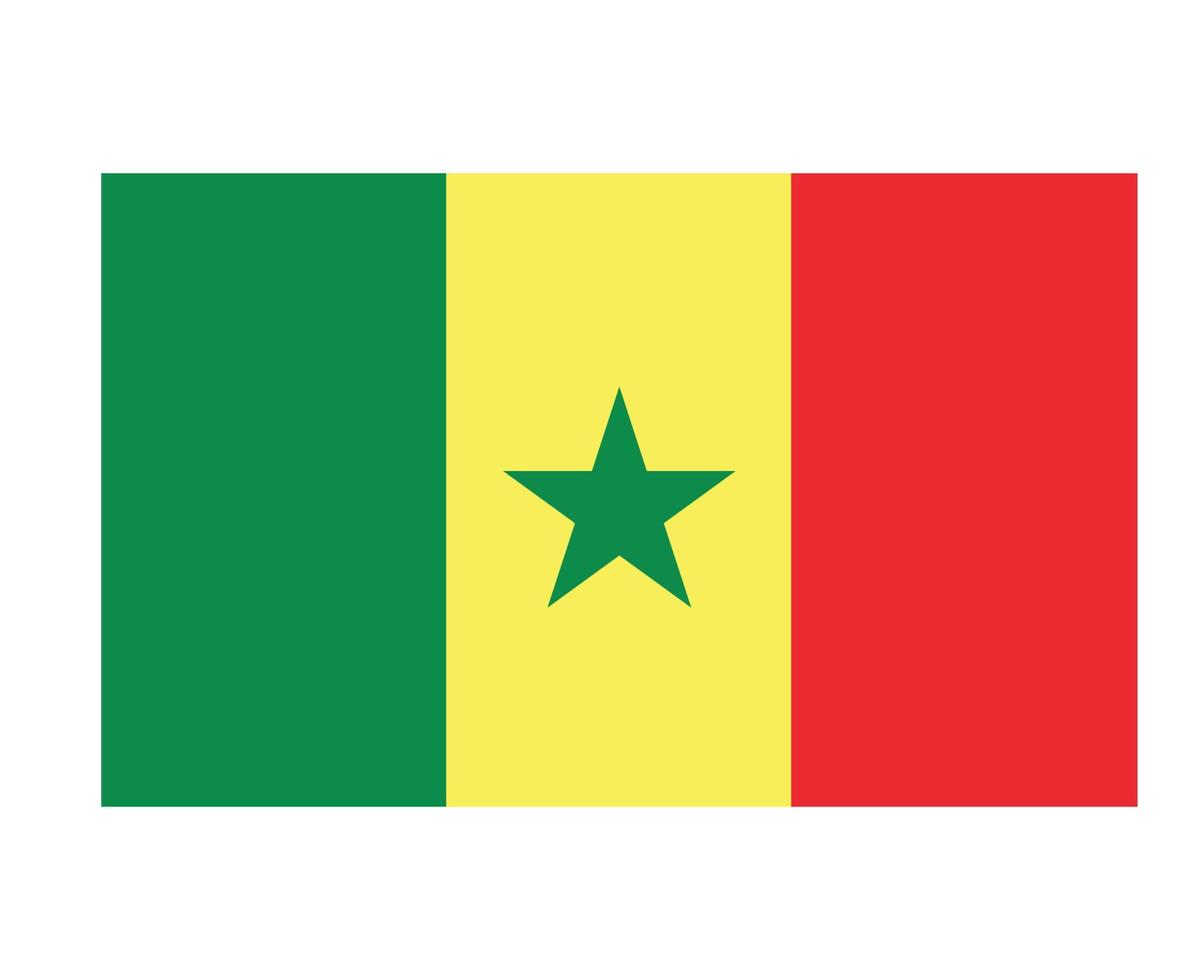 drapeau sénégal national afrique emblème symbole icône illustration vectorielle élément de conception abstraite vecteur