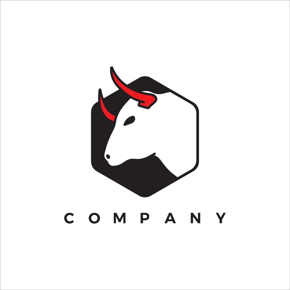 vecteur de logo de taureau